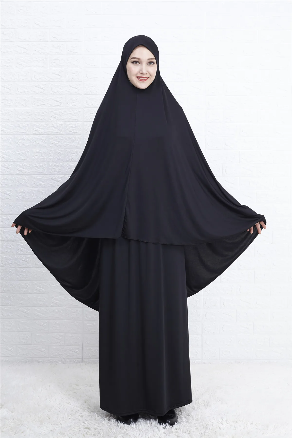 Мусульманские молитвенные комплекты одежды для женщин, хиджаб на Рамадан, платье Исламская одежда, Дубай, Турция, намаз, длинный, химар, мусу...