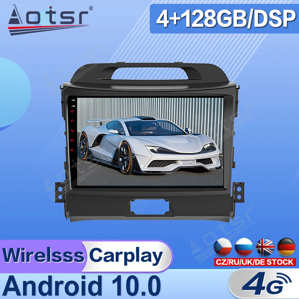 Мультимедийный плеер на Android 10 для Kia Sportage 3 2010 2011-2016 автомобильный