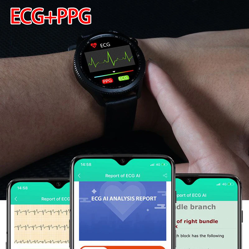 NORTH EDGE ECG Смарт-часы для мужчин и женщин Android IOS IP68 часы темп кислорода кровяное