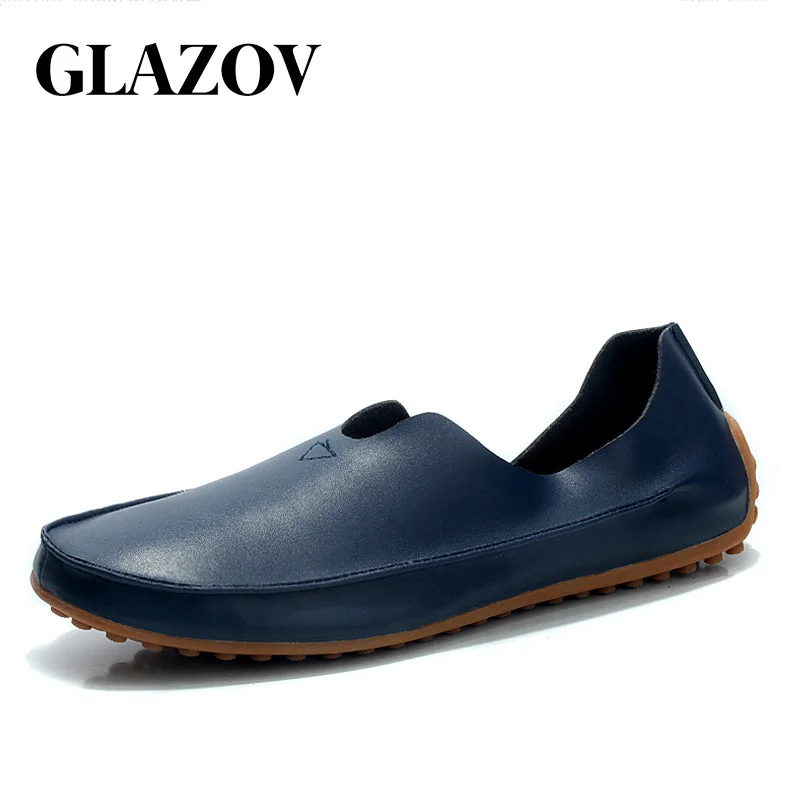 Удобные мужские повседневные туфли кожаные лоферы с дырками светильник Мокасины