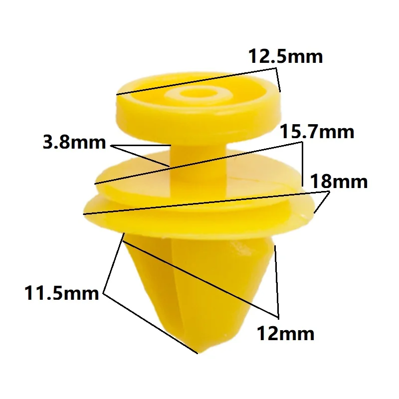 100PCS Фиксированный дверной бампер для peugeot 307 206 308, Citroen, автомобильный порог, накладка на дверь, фиксаторы - Название цвета: 100PCS