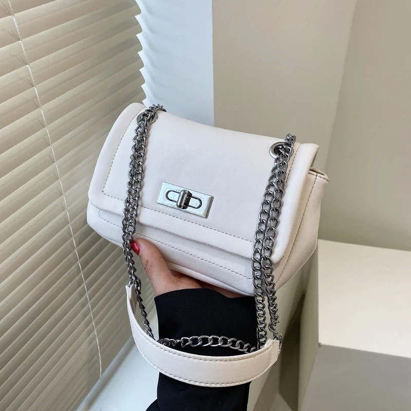 

Высококачественные однотонные сумки через плечо SWDF для женщин, новинка 2021, роскошная дизайнерская кожаная сумка-мессенджер на цепочке, сум...