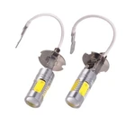 2 x H3 15 Вт светодиодный 12V автомобильные DRL Противотуманные лампы белый желтый голубой лед лампы для corolla 2007-15 Mazda 6 2003-15