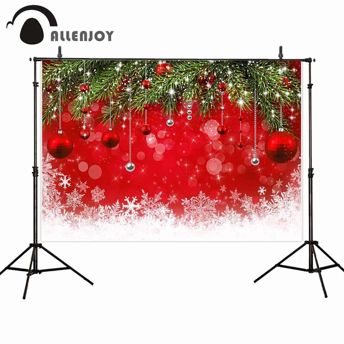Allenjoy фон для фотосъемки Новый год Рождество пихта ветви красный шар Декор