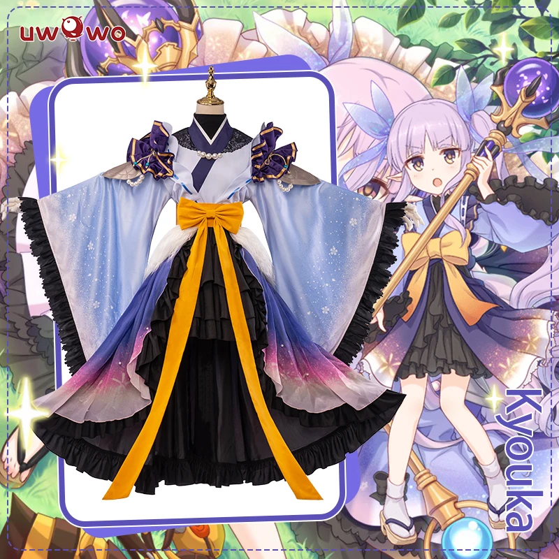 

UWOWO игра принцесса подключение! Re:Dive Kyouka Hikawa; Карнавальный костюм; Милое платье для девочек; Косплей