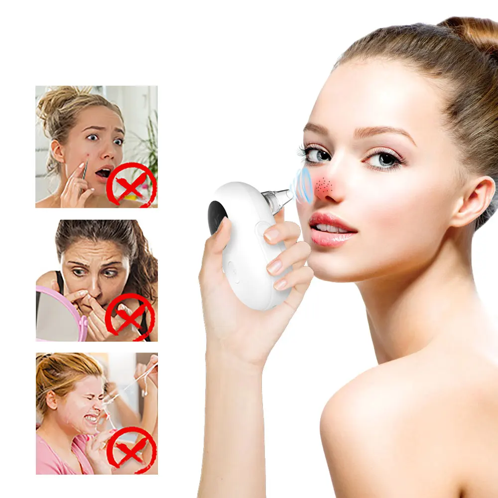 

Portable Vacuum Blackhead Remover Face Deep Pore Cleaner Acne Pimple Removal Rechargeable Face Skin Care Beauty Machine