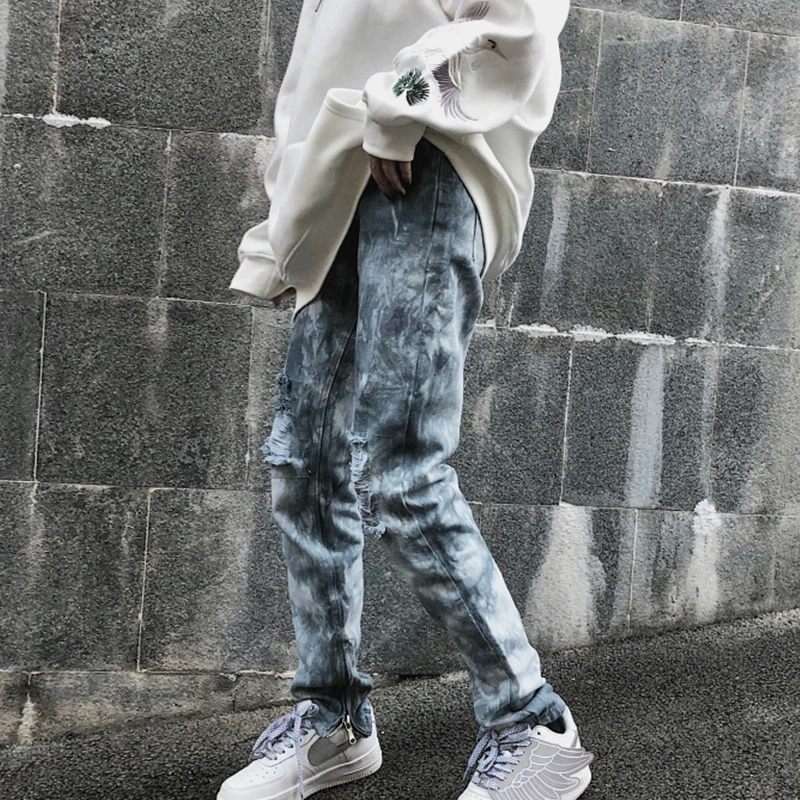 Узкие Женские повседневные синие джинсовые штаны высокого качества с эластичной