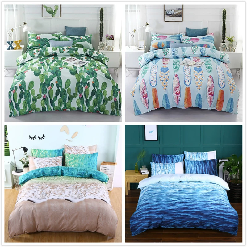 3 шт. комплект постельного белья с 3d-цифровым принтом | Дом и сад