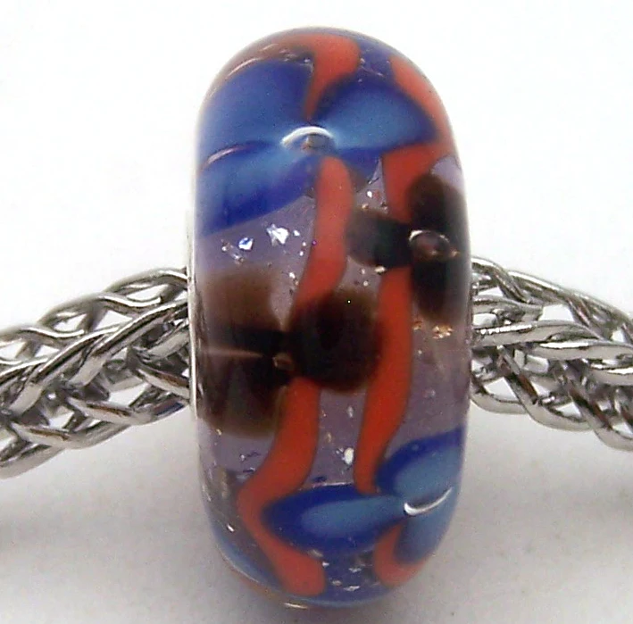 

JG3012 100% S925 Sterling Silver Beads Murano Glass beads Fit European Charms Bracelet charms diy jewelry Lampwork GlassBeads