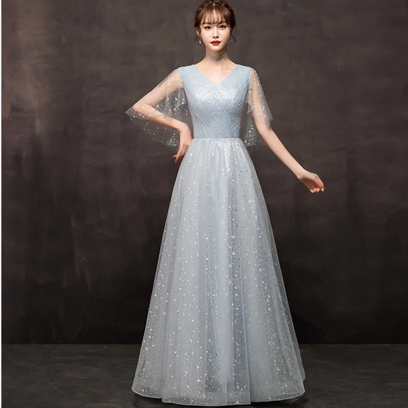 

Sliver Lace Bling Cheongsam Perspective Sequins Qipao Pleated Evening Dress Gown Celebrity Banquet Stage Performance Vestidos