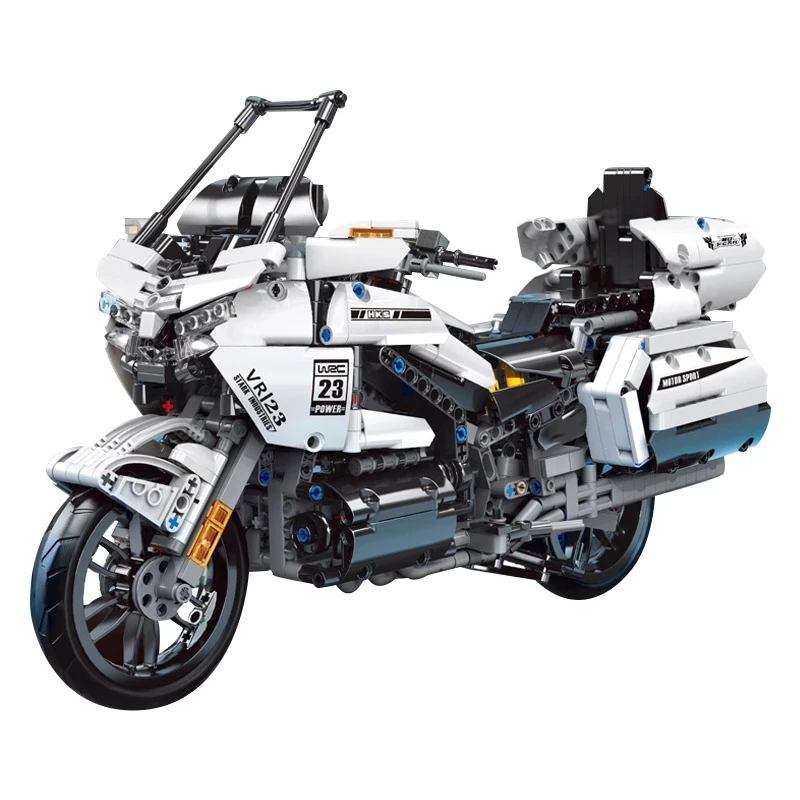 

MOULD KING High-tech 2018 Gold Wing GL1800 Motorcycle Building Blocks Car Assemble Bricks Kids Educational Toys Christmas Gifts