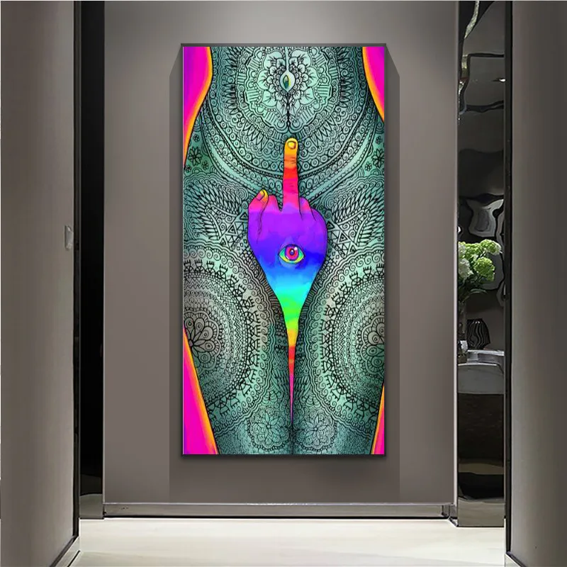 Абстрактные красочные холщовые настенные картины художественные плакаты и