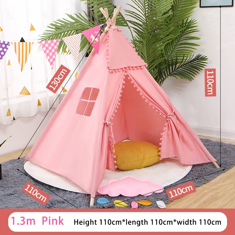 

1.3m/1.6m Teepee Tent For Kids Portable Children's Tents Tipi Infantil Wigwam House Children Indoor Outdoor Play House