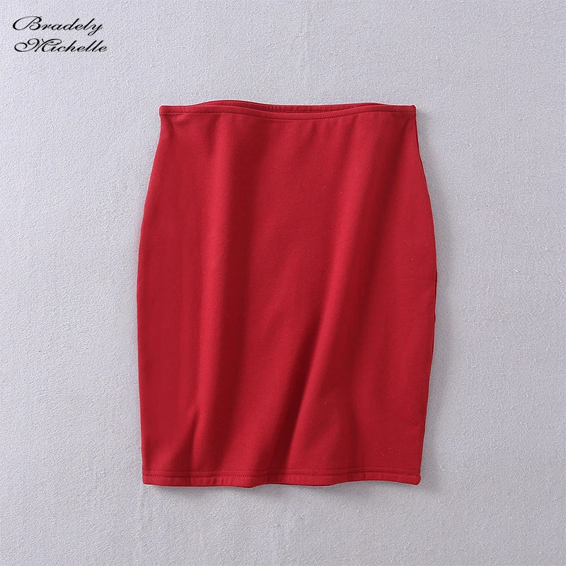 Fashion Women Summer Tight Bodycon Pleated Pencil Skirt Solid Sexy Elastic High-Waist Mini | Женская одежда