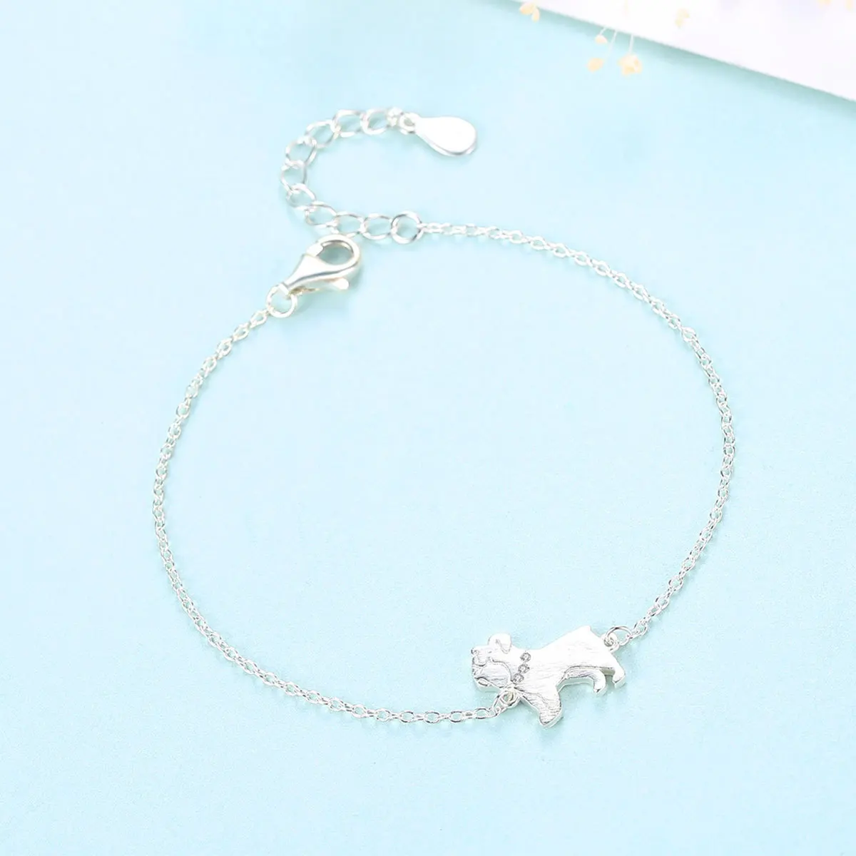 Женский браслет из серебра 925 пробы с цепочкой звеньев Hemiston Sharpei | Украшения и