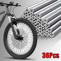 36pcs bicycle wheel reflective spoke diy rim spokes decor cover night safety cycling reflector warning strip bicycle accessories
