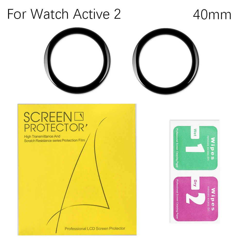 Защитная пленка для Samsung Galaxy Watch Active 2 изогнутая 3d-пленка из волокна с полным краем