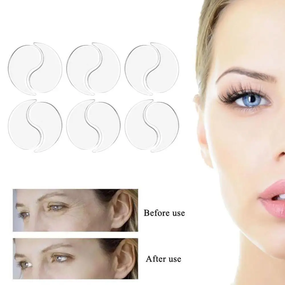 

12PCS Reusable Silicone Anti-wrinkle Face Forehead Sticker Prevent Wrinkles Sticker Skin Care Beauty Facial Silicone Mask Tool