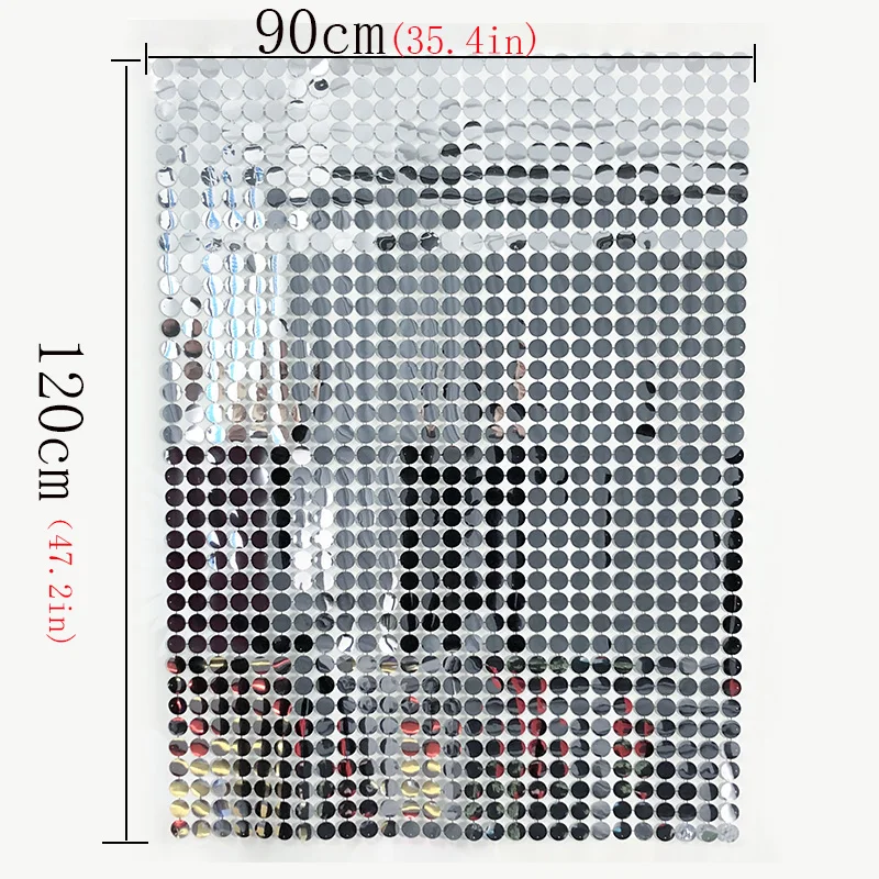 

120*90cm Round Shape Sequins Color Flash Wedding Backdrop Wedding Wall Bar Stage Decoration Glam Shimmer Sequin Wall