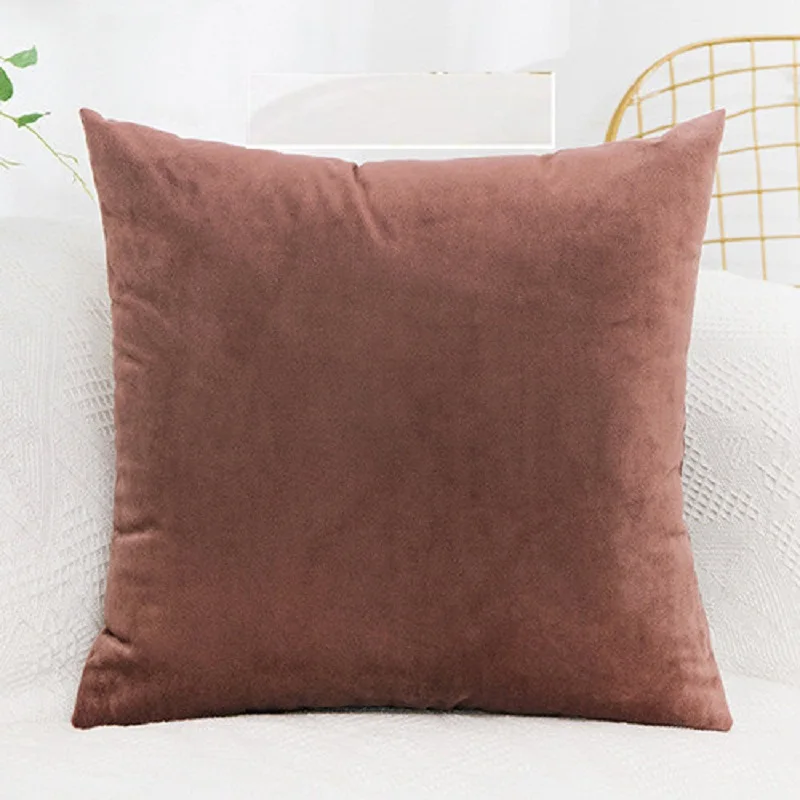 

Solid Velvet Pillow Cushion Cover Home New Year Decorative 40*40/45*45/50*50/55*55/60*60cm Kussenhoes Housse de Coussin Cojines