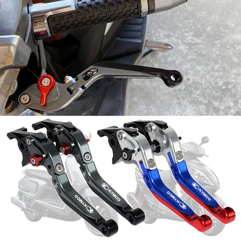 

For KYMCO LIKE 150 180 200 Motorcycle Accessories LOGO CNC Adjustable Foldable Extendable Scooter brake Clutch lever
