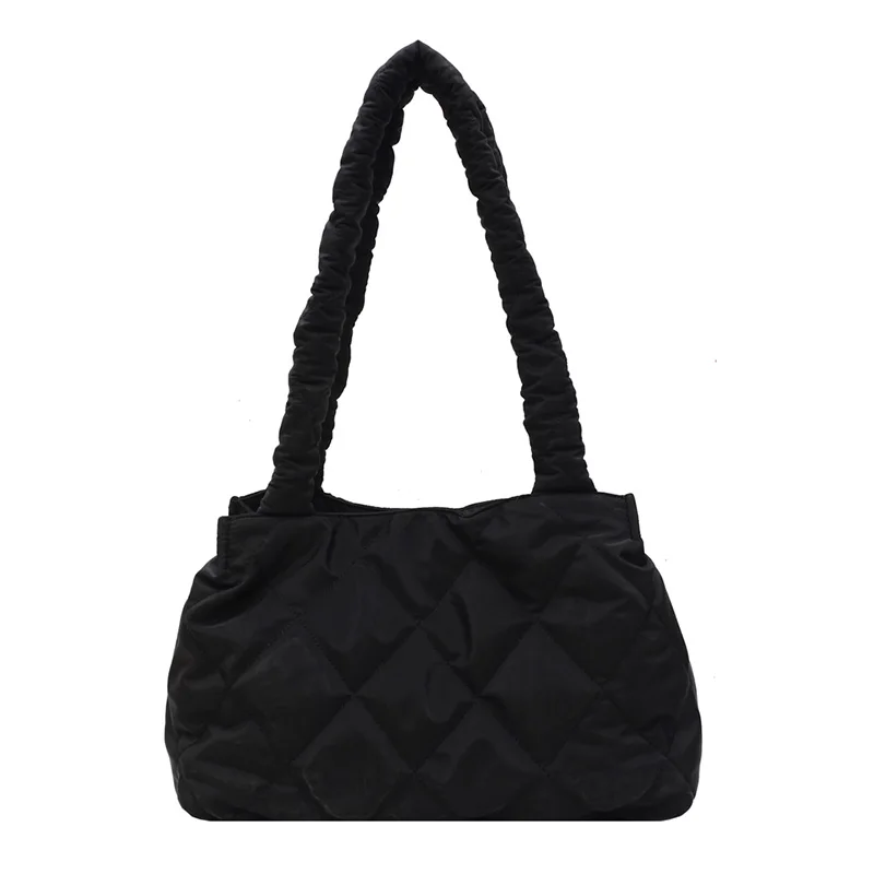 

Winter Trend Silk Soft Warm Shoulder Bags For Women 2021 Simple Large Handbags Women's Travel Branded Trending Hand Bag