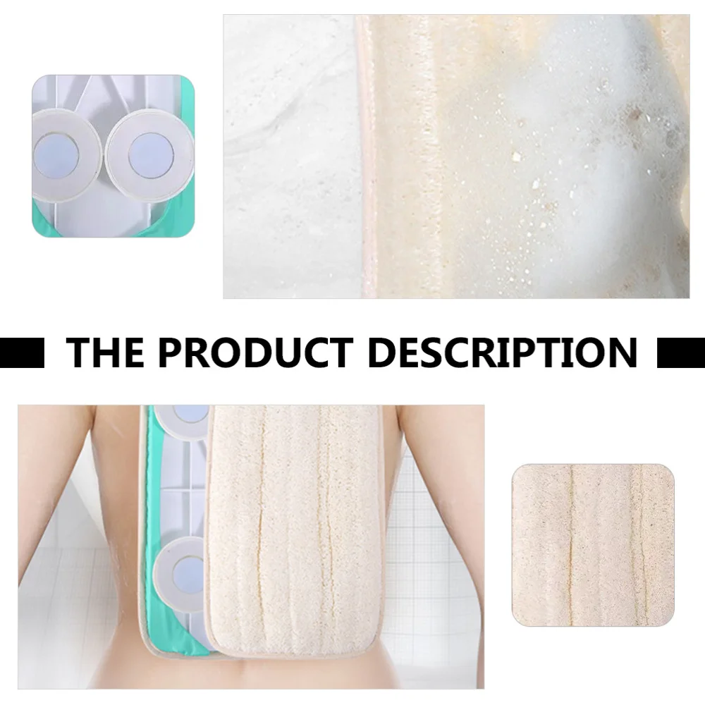 

1 Set Wall-mounted Bathing Back Mat with Loofah Cover (Assorted Color)
