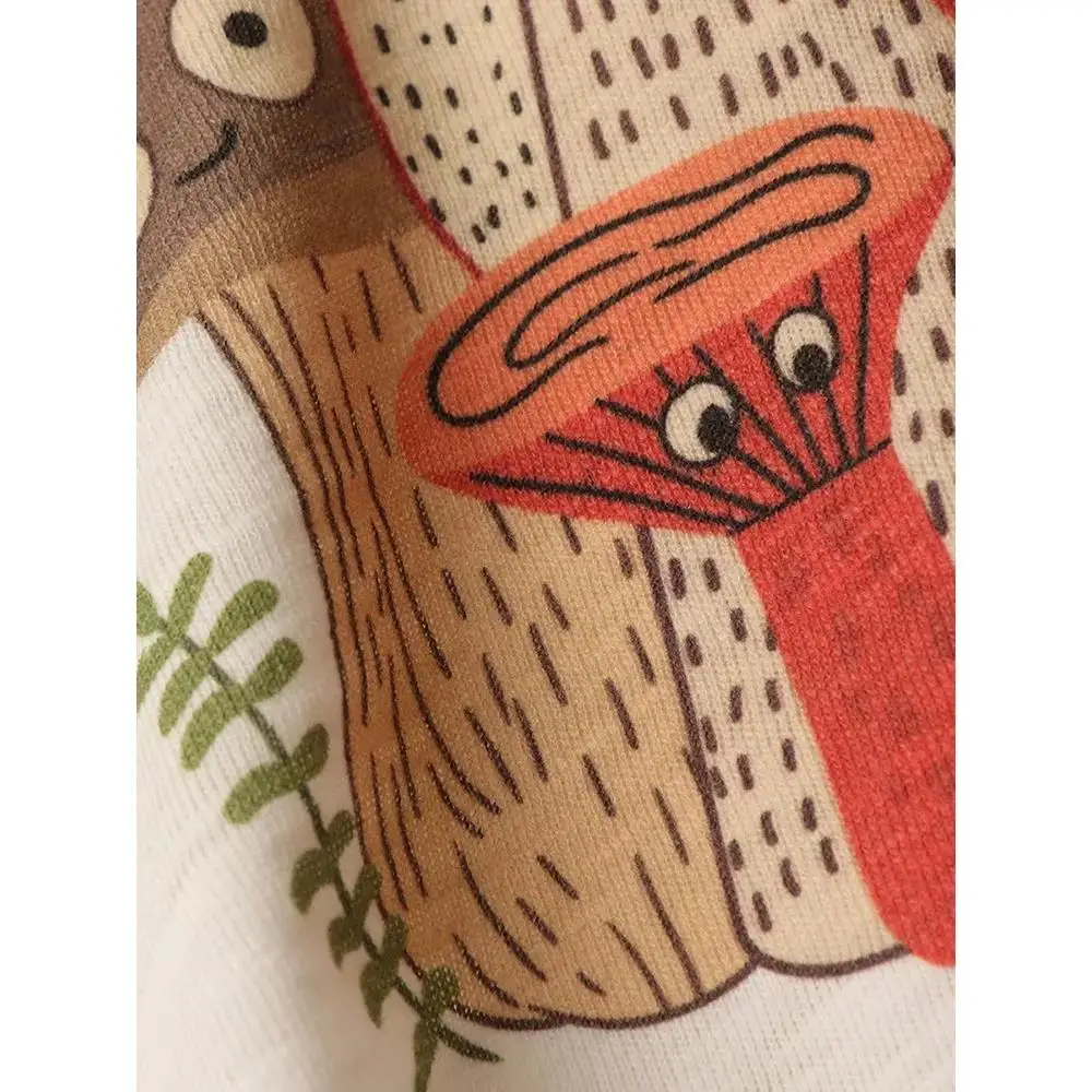 Dream The Mushroom Cute Women's T Shirt Harajuku Vintage 80s 90s Cotton Short Sleeve Kawaii Graphic Funny Tee Streetwear Clothes