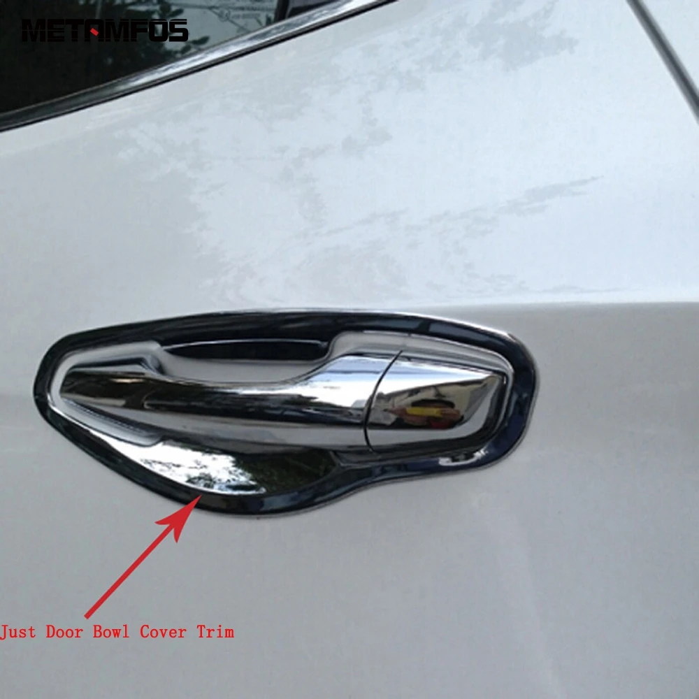For Hyundai Santa Fe 2013-2015 2016 2017 Chrome Door Handle Bowl Cover Trim Decoration Sticker Exterior Accessories Car Styling