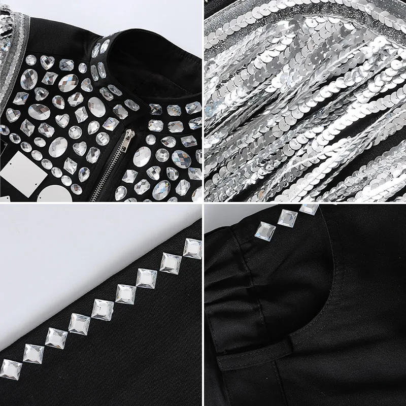 Танцевальные костюмы в стиле хип-хоп для мальчиков серебряное пальто с бахромой