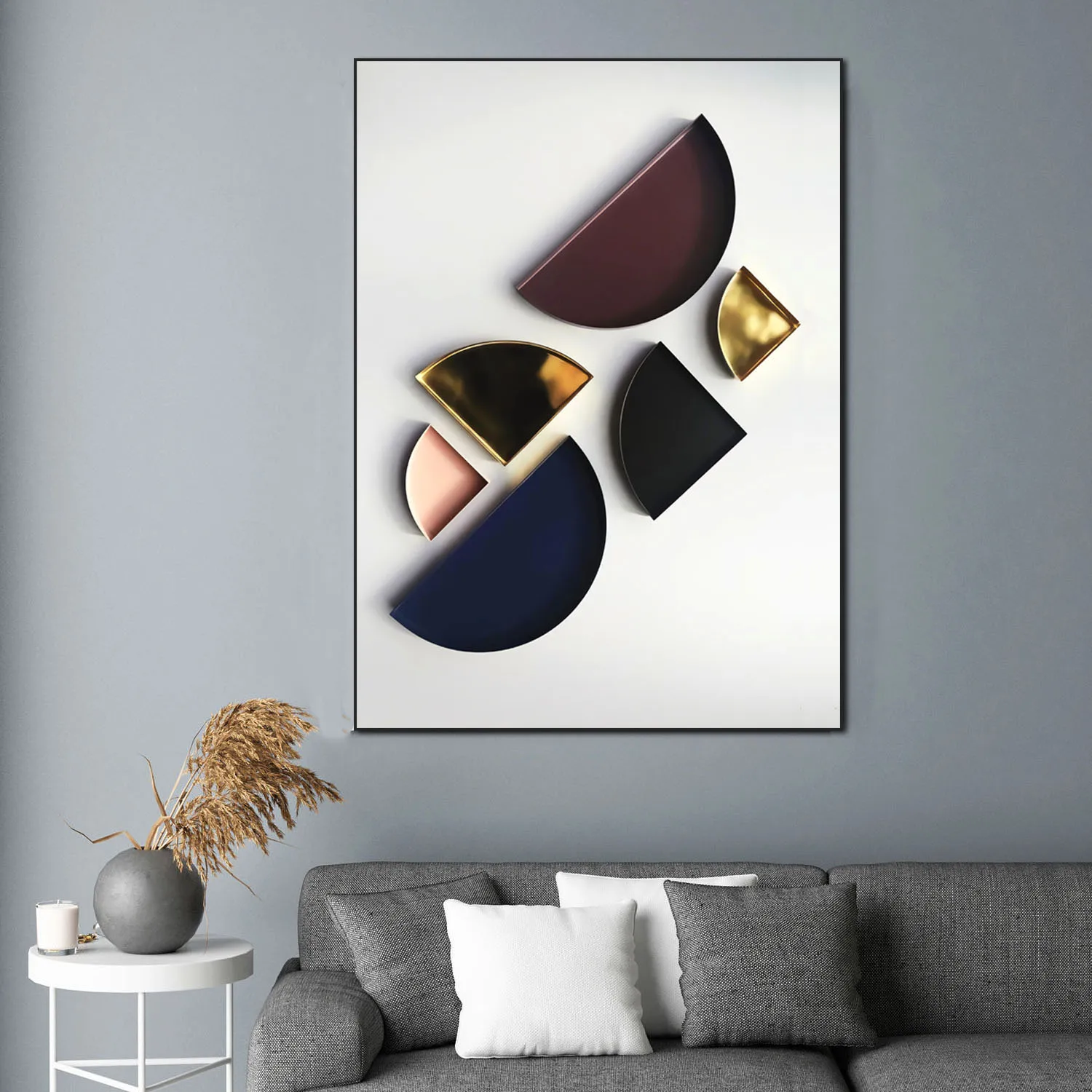 

Modern Abstract Simplicity Colorful Solid Geometry Art Wall Pictures for Living Room Modern Home Decoration Canvas Painting