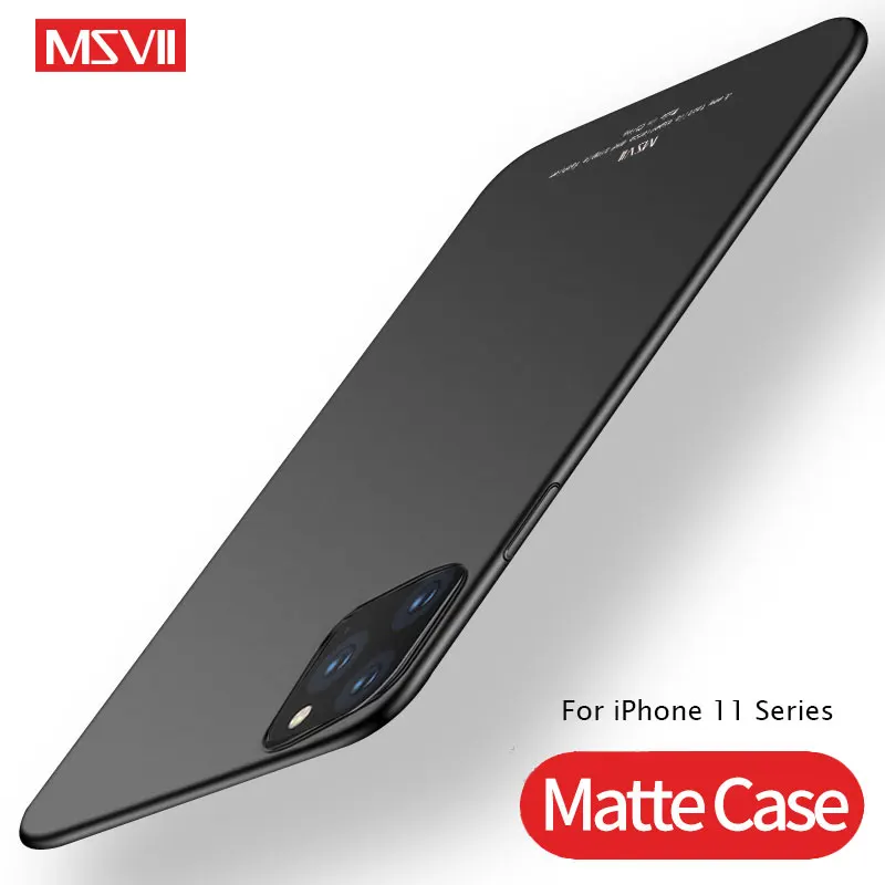 Для iphone 11promax чехол Msvii Шикарный для apple 11 pro max ультра тонкий скраб PC задняя крышка