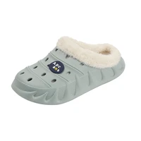 unisex fashion plush white slipper waterproof anti slip garden sandals flip flops for women men home warm shoes