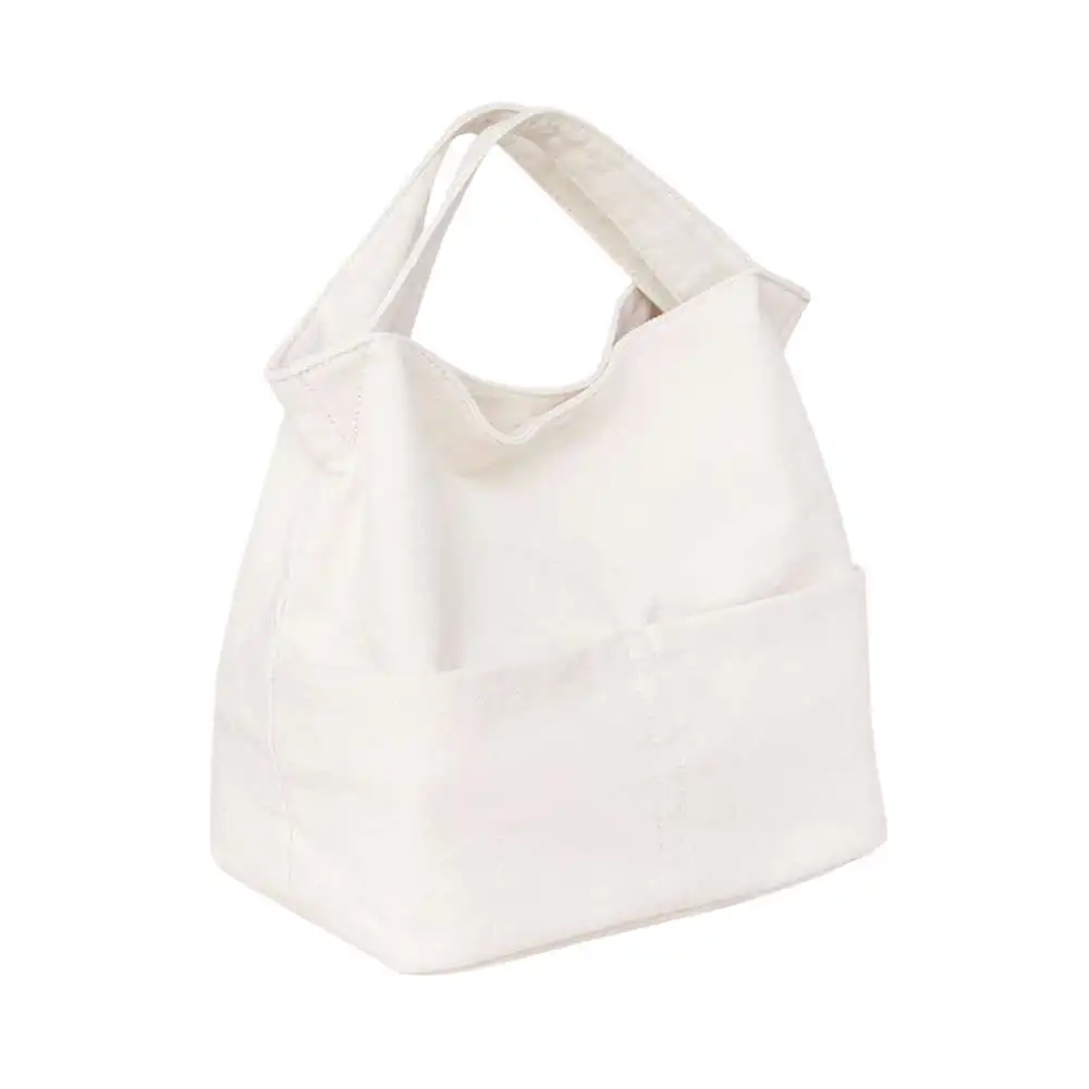 

1* High Quality Portable Cooler Bag Picnic Food Cooler Box Canvas Japanese Large Lunch Bag Thermal Insulation 22cmX24.5cmX16cm