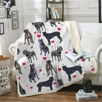 love cute cane cozy premium fleece blanket 3d printed sherpa blanket on bed home textiles