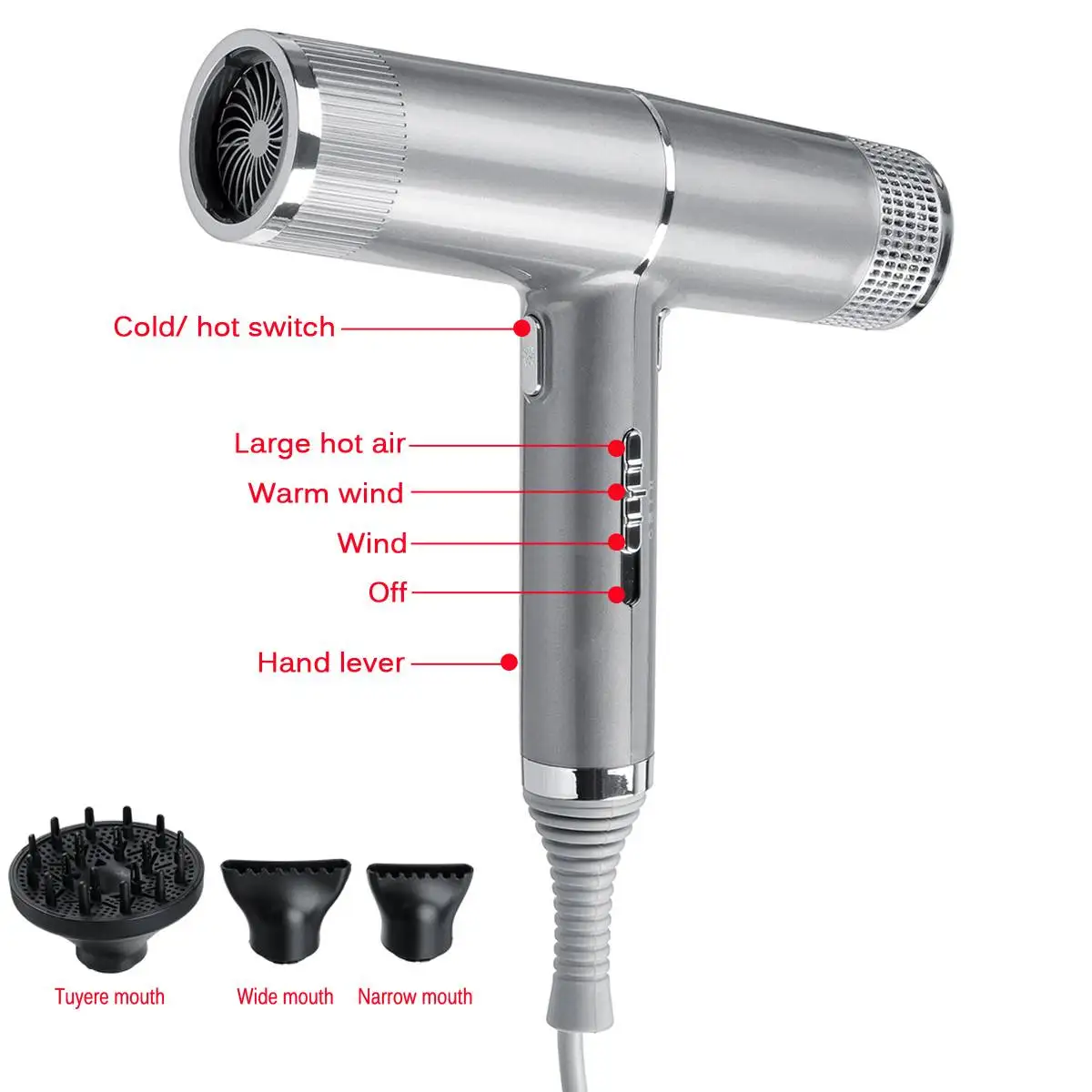 

Hair Dryer Household Heating and Cooling Air Hair Dryer Household Appliances High Power Anion Hair Drying Styling Tool