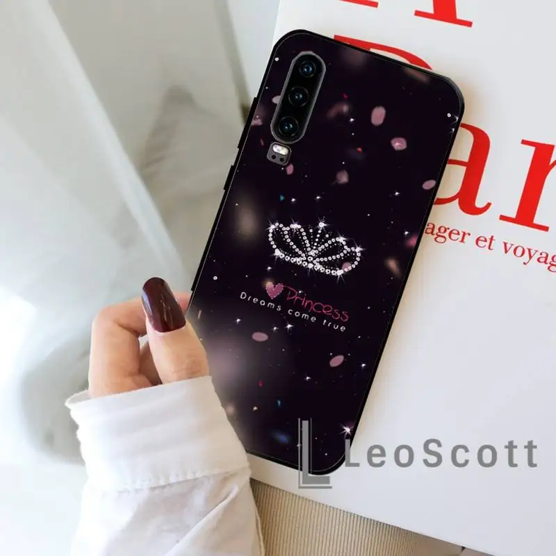 

Queen princess crown Phone Case For Huawei honor Mate P 9 10 20 30 40 Pro 10i 7 8 a x Lite nova 5t