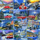 5D алмазная живопись, вышивка крестиком с красным автомобилем, мозаика, полная выкладка, алмазная вышивка с животными, ручная работа, подарок