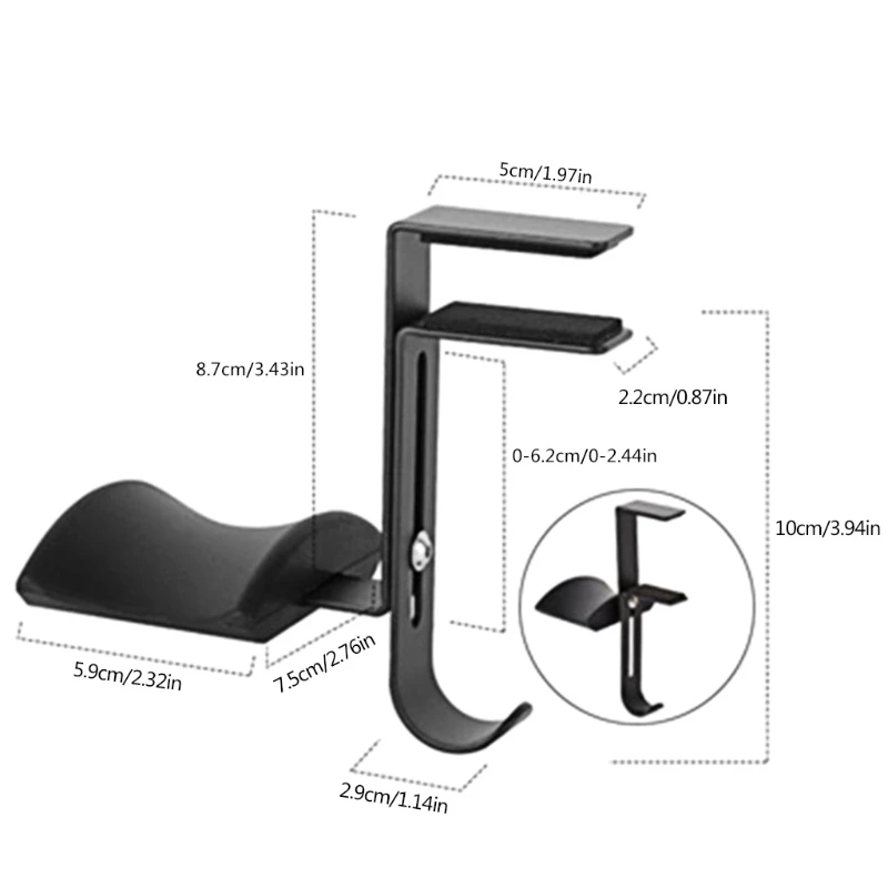 

P82F Universal Gaming Headphone Stand Bracket Display Rack Desk Mount Earphone Hanger Headset Holder Table Clamp