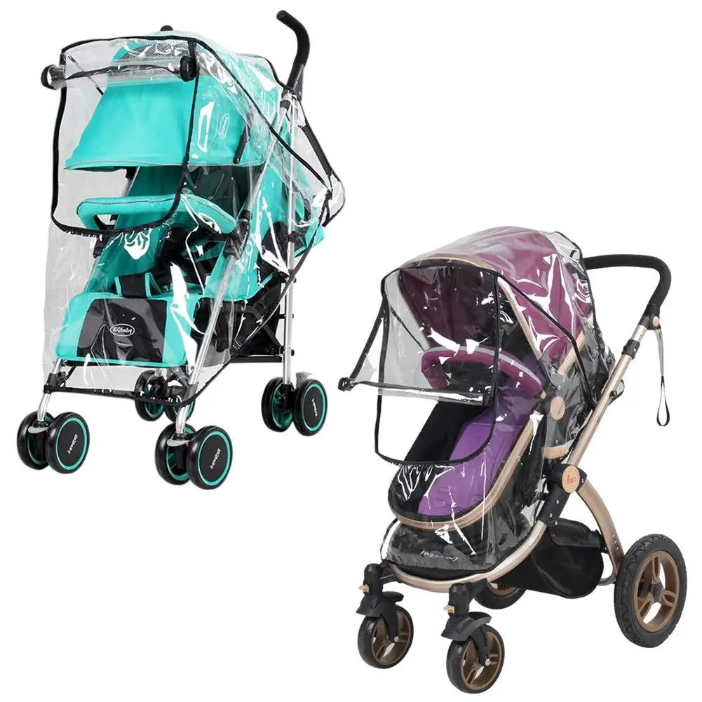 

Baby Stroller Rain Cover Weatherproof Shield High Transparent Universal Stroller Rain Cover with Zipper Opening for Outdoor Baby