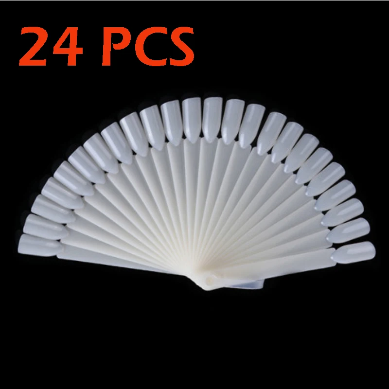 24PCS-White 12 В/24 В/32/50 шт. палочки накладные ногти пластина лак для ногтей Цвет пластина демонстрационная доска начинающих практиковать Sketchpad Дисплей стенд - Цвет: 24PCS-White