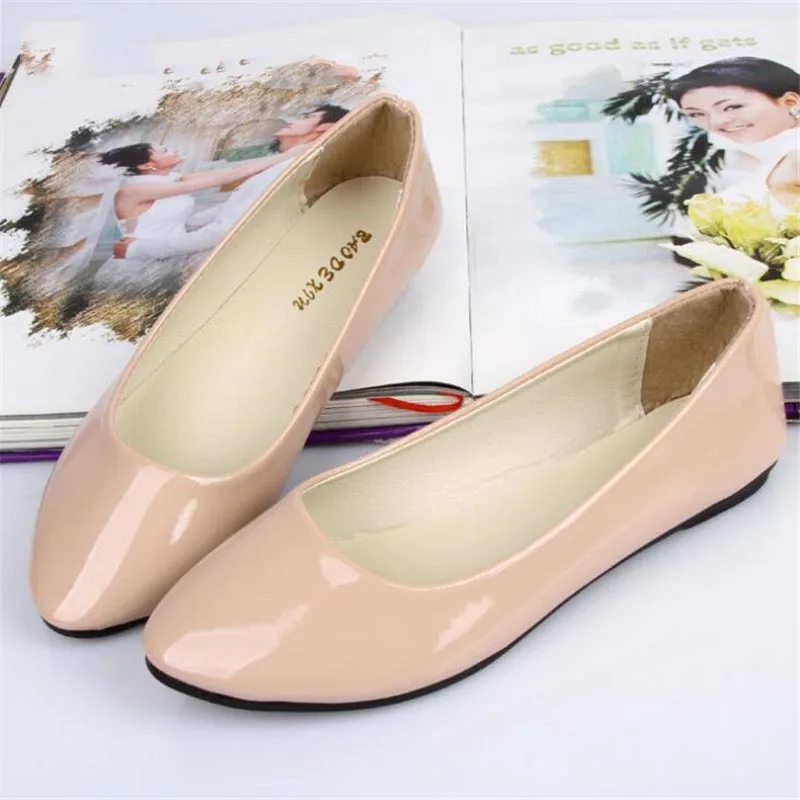 Размера плюс Большие размеры 35 43 и выше женские туфли из полиуретановой кожи на