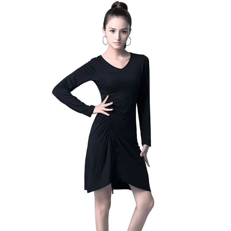 

Green Women Latin Dance Skirt Woman Practice Dress 2020 Performance Short-sleeve Latin Dance Skirt Woman Latin Dance Dresses XXL