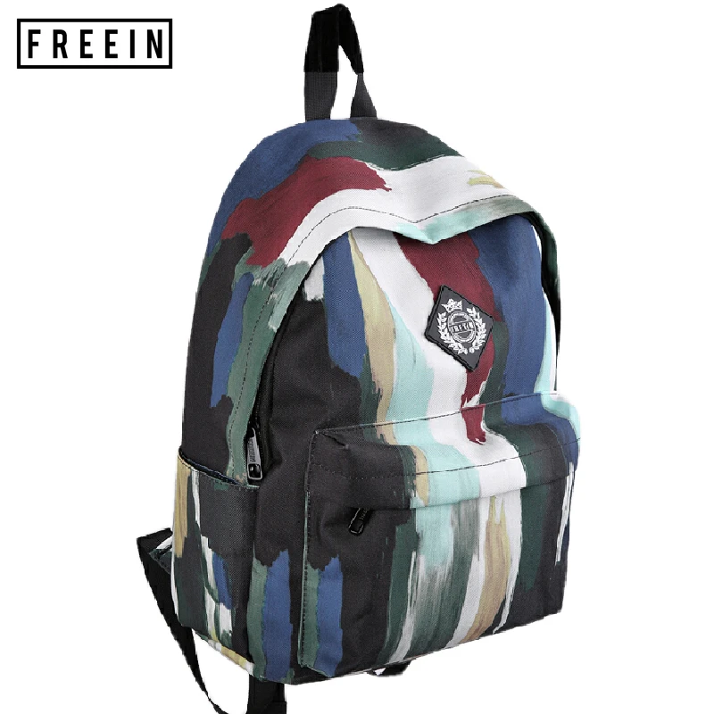 

FREEIN Fashion Women's Backpack for Men Unisex Street Paint Graffiti Style Youth Bts School Outdoor Sports Waterproof Summer New