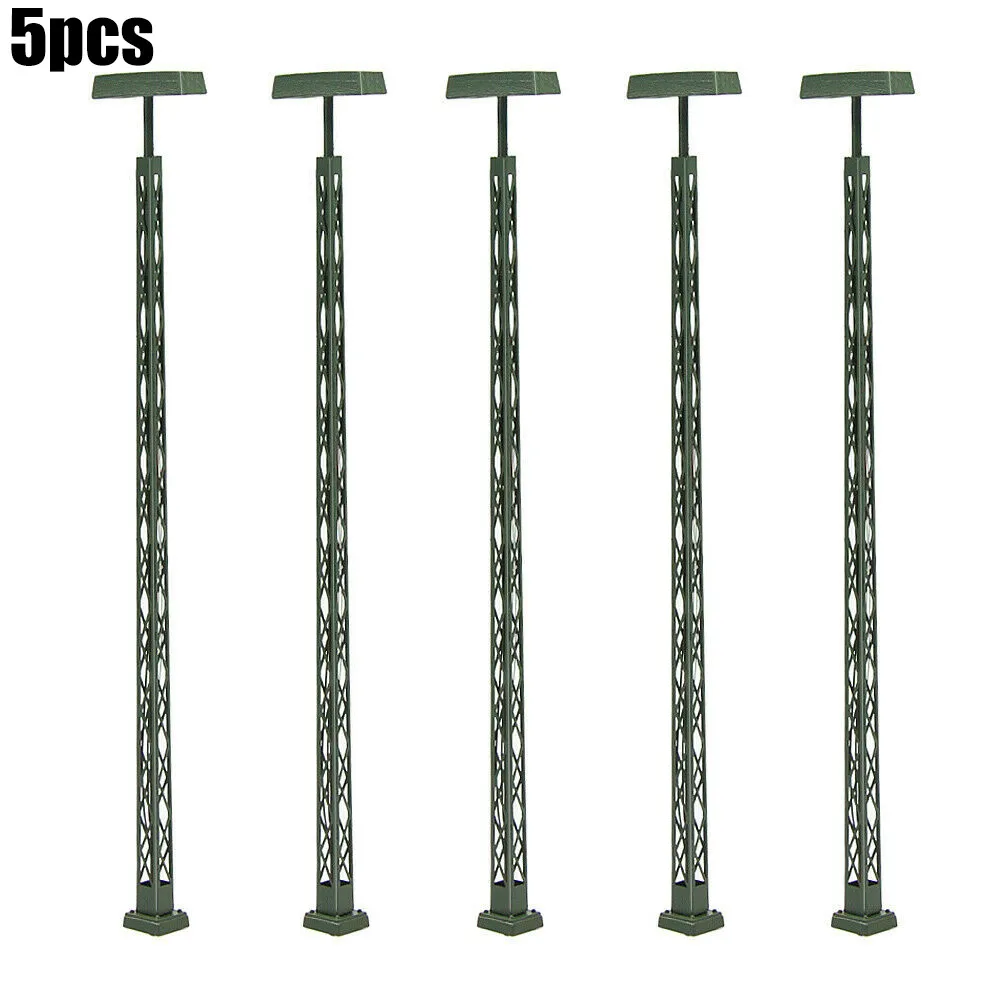 

5Pc 1: 87 Lamps Model Railway Lights Lattice Mast Light Gauge H0 Light Layout Model Garden Layout Model Building Decoration