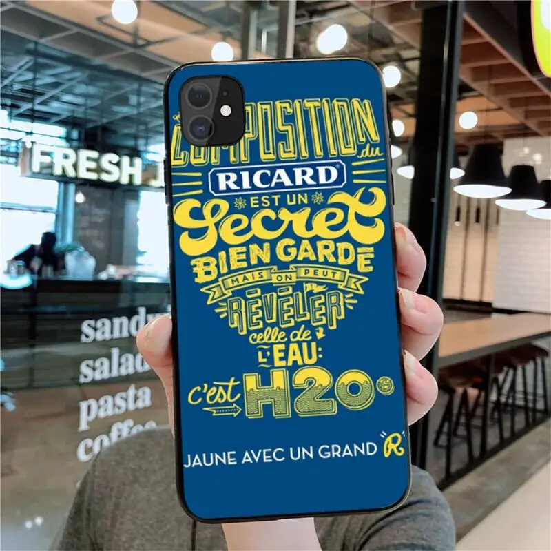 

PENGHUWANI Ricard DIY Painted Bling Phone Case for iPhone 11 pro XS MAX 8 7 6 6S Plus X 5S SE 2020 XR case