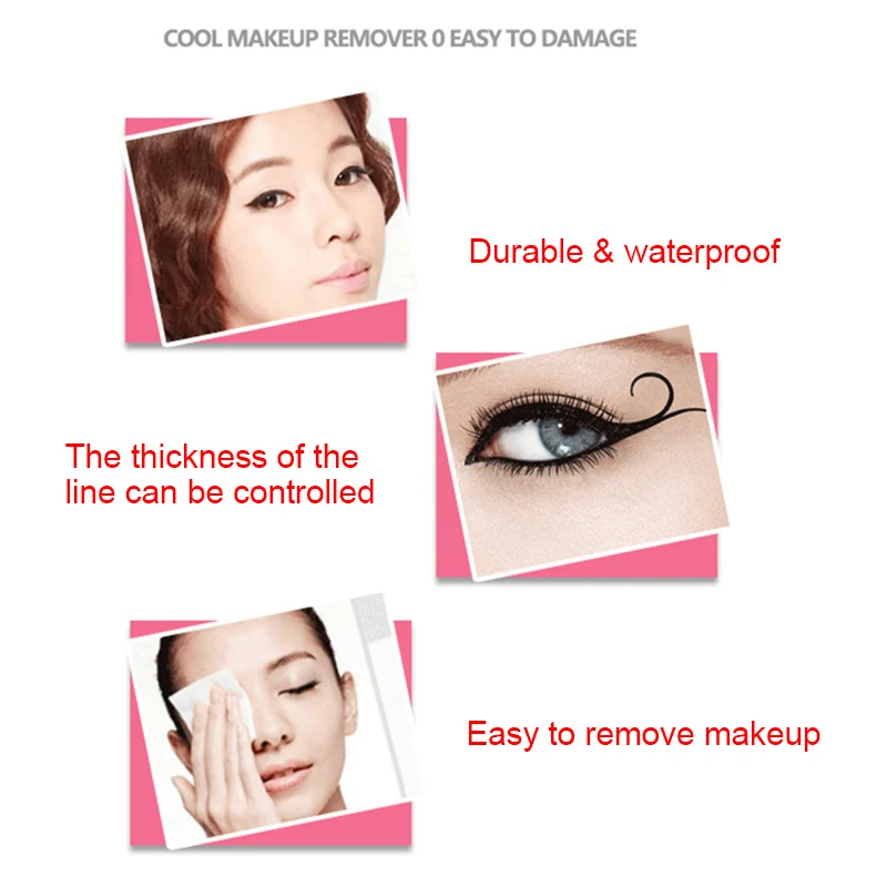 

New 1 Pcs 2 in 1 Double Ends Liquid Eyebrow Pen Eyeliner Fork Tip Waterproof Tattoo Eye Brow Pencil SCI88