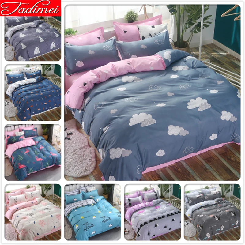 Для взрослых детей 3/4 шт. односпальный Комплект постельного белья полный двойной