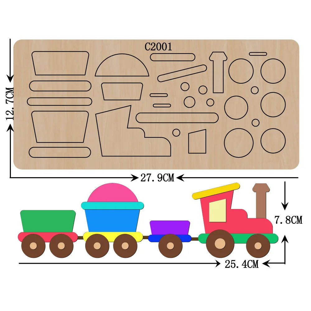 

New train Wooden die Scrapbooking C2001 Cutting Dies