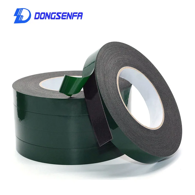 DONGSENFA 10 м/рулон 1 мм Толстая прочная Клейкая Двусторонняя клейкая черная лента для